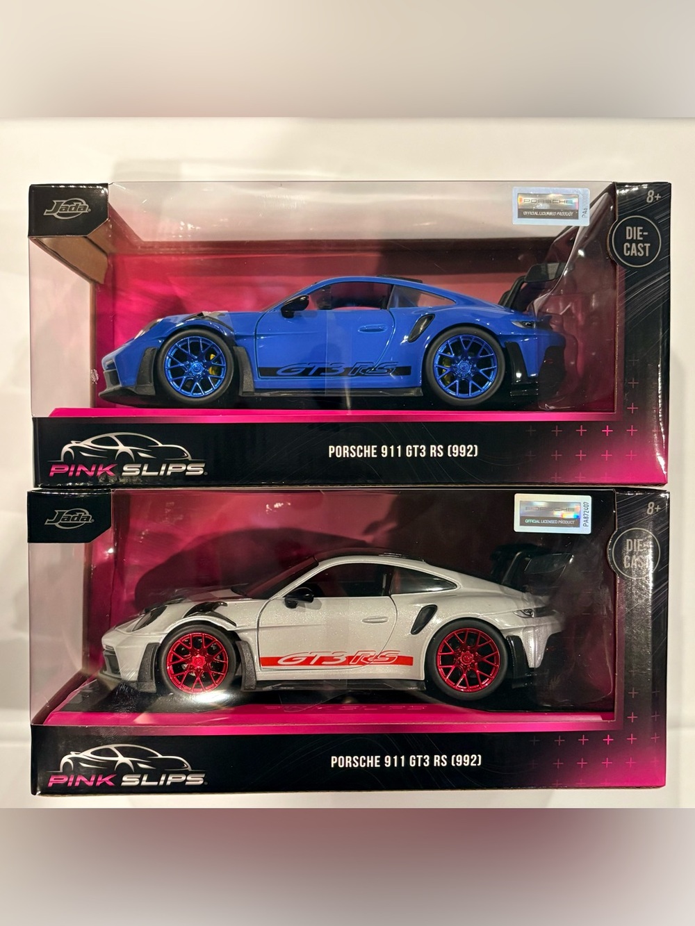 Jada Pink Slips Porsche 911 GT3 RS (992) unopened - Blue and gray